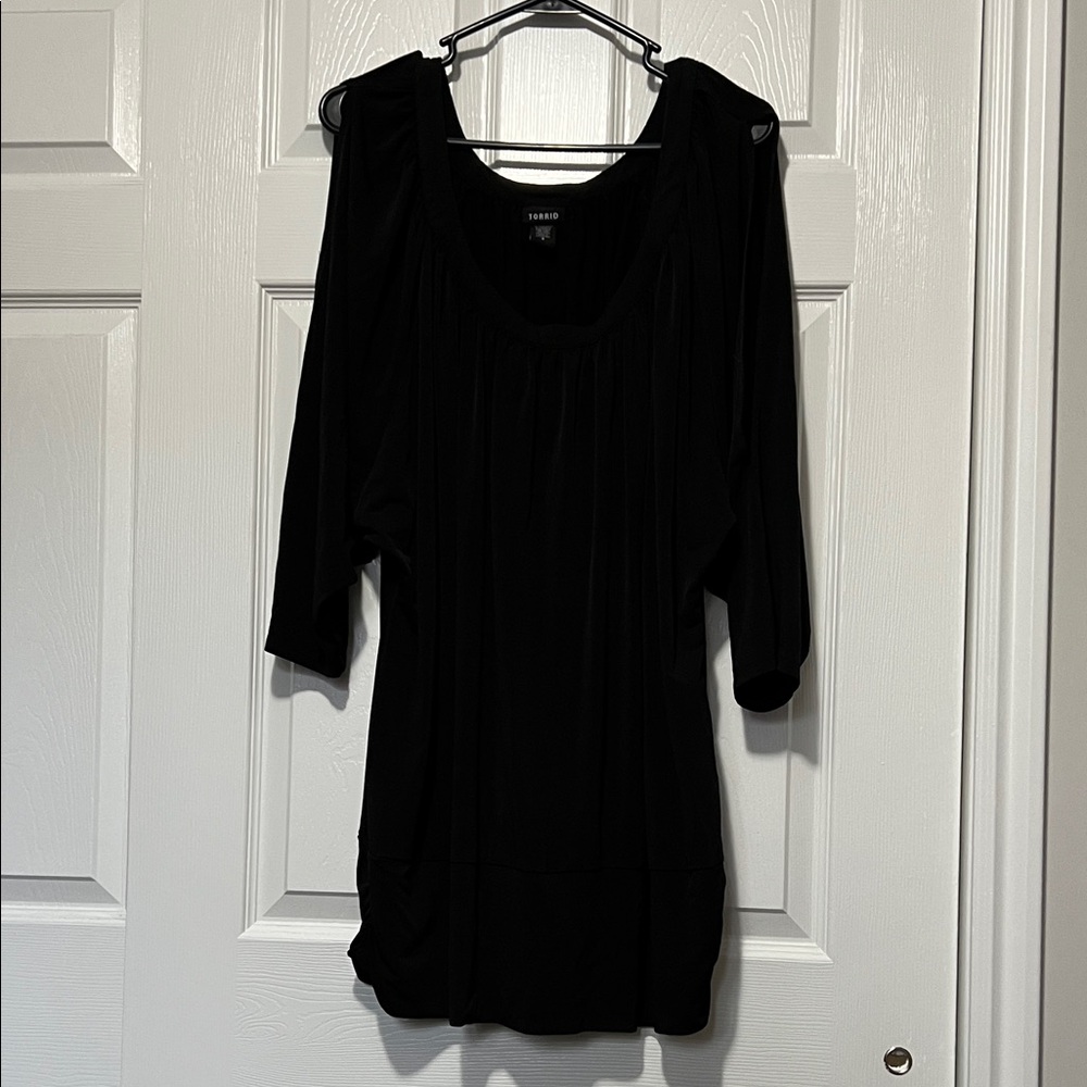 Torrid Black 3/4 Sleeve Shirt